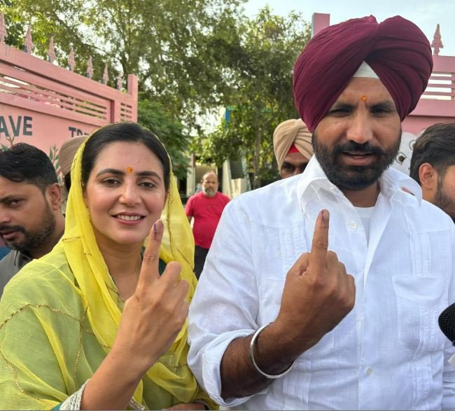 Raja Waring voted with his family