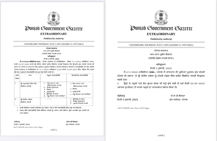 Notification Regarding Portfolio