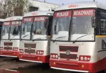 ਮੀਟਿੰਗ ਬੇਨਤੀਜਾ ਰਹਿਣ ਤੇ ਕੀਤਾ ਜਾਵੇਗਾ ਮੁੜ ਬਸਾਂ ਦਾ ਚੱਕਾ ਜਾਮ PRTC Bus