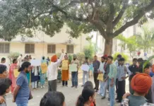 ਪੀ. ਐਸ. ਯੂ. ਨੇ ਕੀਤਾ ਦੋਸ਼ੀਆਂ ਨੂੰ ਸਜ਼ਾਵਾਂ ਦਵਾਉਣ ਲਈ ਪ੍ਰਦਰਸ਼ਨ Protest