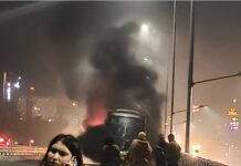 ਯਾਤਰੂਆਂ ਨਾਲ ਭਰੀ ਬਸ ਨੂੰ ਤੜਕੇ ਲੱਗੀ ਜੀਰਕਪੁਰ ਫਲਾਈਓਵਰ ਤੇ ਅੱਗ Zirakpur Flyover