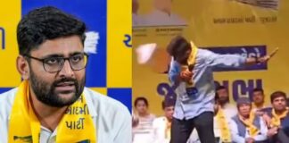 `ਆਪ` ਵਿਧਾਇਕ ਗੋਪਾਲ ਇਟਾਲੀਆ `ਤੇ ਸੁੱਟਿਆ ਜੁੱਤਾ MLA Gopal Italia