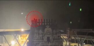 ਸ਼ਰਾਬੀ ਵਿਅਕਤੀ ਤਿਰੂਪਤੀ ਦੇ ਗੋਵਿੰਦਰਾਜਾ ਸਵਾਮੀ ਮੰਦਰ ’ਤੇ ਚੜ੍ਹਿਆ Govindaraja Swamy Temple