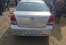 ਕਾਰ ਦੇ ਮੋਟਰਸਾਈਕਲ ਨੂੰ ਟੱਕਰ ਮਾਰਨ ਕਾਰਨ ਮਹਿਲਾ ਦੀ ਮੌਤ ਪਤੀ ਜ਼ਖ਼ਮੀ Accident