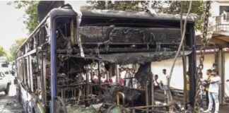 ਡੀ. ਟੀ. ਸੀ. ਇਲੈਕਟ੍ਰਾਨਿਕ ਬਸ ਅੱਗ ਲੱਗਣ ਕਾਰਨ ਹੋਈ ਸੜ ਕੇ ਸੁਆਹ Bus Burn