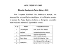 ਕਾਂਗਰਸ ਪਾਰਟੀ ਨੇ ਕੀਤਾ ਰਾਜ ਸਭਾ ਲਈ ਉਮੀਦਵਾਰਾਂ ਦਾ ਐਲਾਨ Member