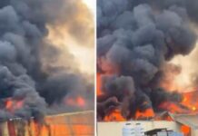 ਬਨੂੜ ਨੇੜੇ ਬਣੇ ਰਿਲਾਇੰਸ ਦੇ ਗੋਦਾਮ ਵਿਚ ਅੱਗ ਲੱਗਣ ਕਾਰਨ ਹੋਇਆ ਨੁਕਸਾਨ Banur Burn