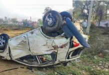 ਕਾਰ ਉਲਟ ਜਾਣ ਨਾਲ ਹੋਈ ਛੇ ਦੀ ਮੌਤ ਚਾਰ ਗੰਭੀਰ ਜਖਮੀ Road Accident