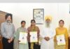 ਪਸ਼ੂ ਪਾਲਣ ਮੰਤਰੀ ਨੇ ਚਾਰ ਨਵ-ਨਿਯੁਕਤ ਉਮੀਦਵਾਰਾਂ ਨੂੰ ਦਿੱਤੇ ਨਿਯੁਕਤੀ ਪੱਤਰ appointment